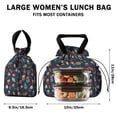 thumbnail image 5 of Pioneer Flower Floral Print Pattern Drawstring Lunch Bag Women - Drawstring Lunch Bag Insulated for Work Office - Stain-Resistant Large Lunchbags for Women with Multi-Pockets, 5 of 6