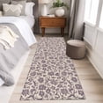 thumbnail image 4 of Runner Rug 2'x6', Purple Floral Washable Non-Slip Hallway Runner Rugs, Spring Plants Flowers Vintage Rustic Bedside Rugs Floor Mats Carpet Runners for Kitchen Bathroom Laundry Room, 4 of 8