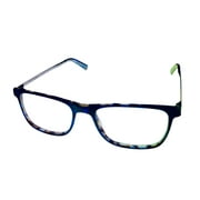 John Varvatos Rectangle Mens Blue Tort Eyewear Plastic Frame V412. 57mm