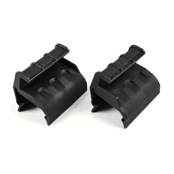 DAMAIJOY 2pcs Soft Top Rear Window Tailgate Bar Retainer Bracket Jk 07  Left Right for Jeep for Wrangler 2007-2017 Black Plastic 55395761AE 55395760AE
