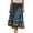 Blue, variant on Suagox Women's Long Swing Skirt Boho Style Fashion Print Elastic Waist A-Line Ruffle Skirt for Party Club