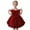 C-1914Red, variant on TEDOYE Toddler Girls Party Dress Elegant Embroidered Tutu Gown For Birthday Performance Flower Girl Formal Attire Lovely Wear, 12-18 Months