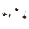 thumbnail image 4 of 100 Sets Iron 6mm Ears Posts Flat With Findings Ear Backs For Ears Making DIY Jewelry Making Studs Post, 4 of 8