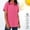 Hot Pink, variant on Women's Button Down Shirts Short Sleeve Blouses Spread Collar Solid Color Shirts Lightweight Quick Dry Workout Athletic Tops for Women with Pocket Moisture Wicking