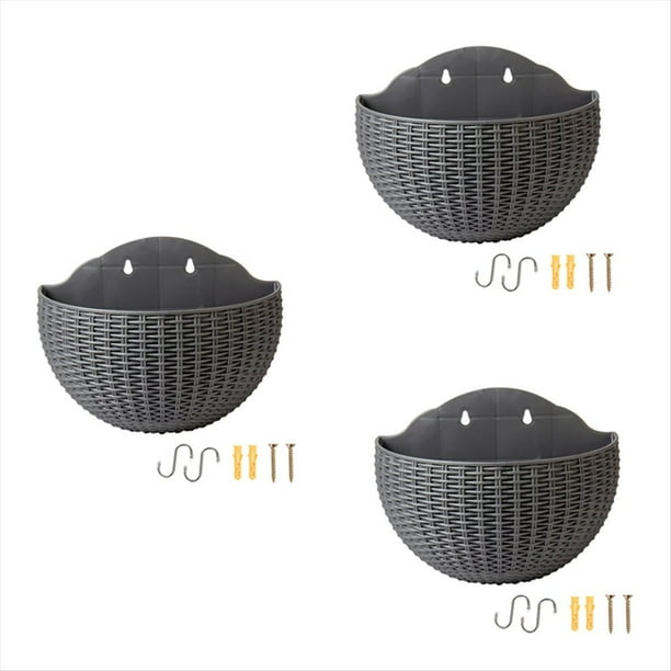 Macetas de Pared Grises Macetas de Pared Macetas de Cerca Semicirculares con de Drenaje