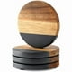 thumbnail image 1 of wonima02 Slate Acacia Wood Drinks Coasters Set of 4, Modern Rustic Wooden Coasters for Drinks Coffee Table Dining Table Desk Christmas Housewarming Home Office, 1 of 1