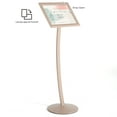 thumbnail image 2 of M&T Displays Curved Menu Board, 11x17 inch Pale Rose Pedestal Sign Holder Floor Standing Aluminum Front Loading Easy Open Poster Message Advertisement Holder for Restaurant Cafe Hotel, 2 of 8