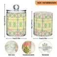 thumbnail image 5 of Yayeee 4 Pack Qtip Holder Bathroom Cotton Swab Canister with Lid Clear Dispenser Set, Retro Beige Stars, 5 of 6