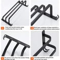 thumbnail image 4 of ShenMo Aluminum Wall Mounted Towel Rack 3 Tiers With Hooks 30cm Waterproof Black Towel Rack For Bathroom Kitchen Bathroom, 4 of 7