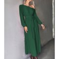 thumbnail image 4 of Vestido Largo, Vestido De Un Hombro, Dobladillo Con Volantes, Manga Farol Para Fiesta Para Famle ANGGREK Otros, 4 of 7