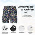 thumbnail image 3 of KLL Purple-Gold Triangles for Mens Swim Trunks Quick Dry Swim Shorts with Built-in Compression Liner Funny Swimwear Bathing Suits-X-Large, 3 of 6