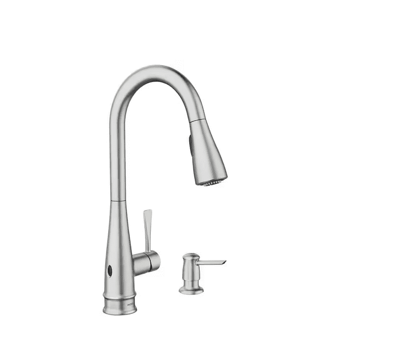 Open Box MOEN 87205EWSRS Birchfield Touchless Single-Handle Pull-Down Sprayer Kitchen Faucet in Spot Resist Stainless
