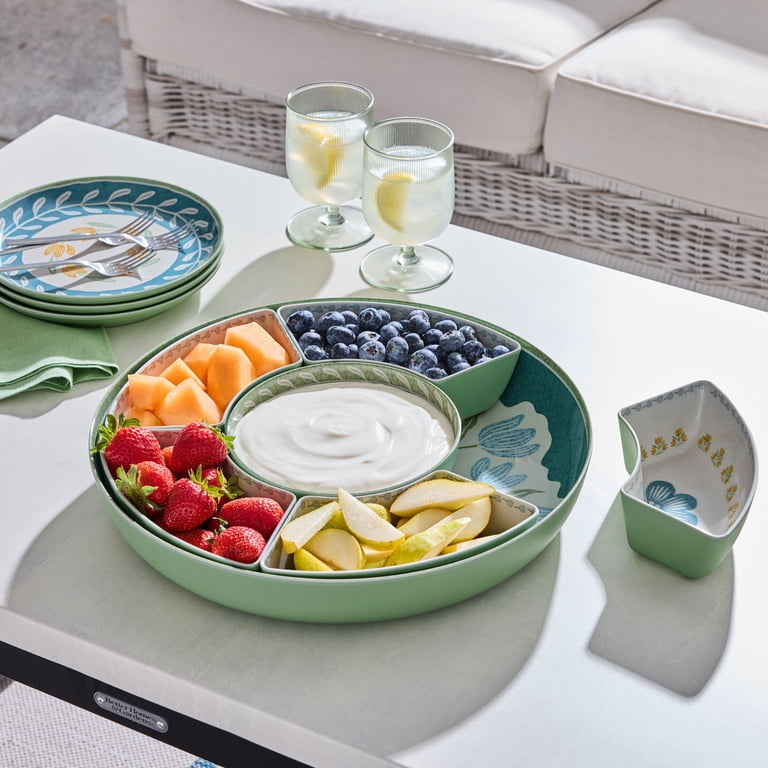 Better Homes & Gardens Floral Green Reusable Dishwasher-Safe
