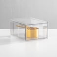 thumbnail image 3 of Contenedores de almacenamiento apilables mDesign Lumiere Collection, paquete de 4, 3 of 9