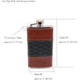 thumbnail image 2 of iSavage 4oz Leather Wrapped Hip Flask-YM156, 2 of 8