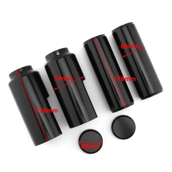 Vivid Black Full Fork Protective Set for Harley Softail Breakout FXBR FXBRS 2013-2017-