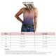 thumbnail image 3 of Camiseta sin mangas con cuello redondo para mujer, informal, de verano, de punto acanalado, sin mangas, básica, ajustada, camisola, 3 of 6