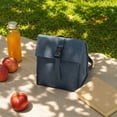 thumbnail image 5 of Insulated Lunch Bag | Lunch Bag with Shoulder Strap | Reusable Tote Bag for Work Commute Or Travel, Great Gift, Navy Blue Waterproof Cooler Bag, 5 of 6