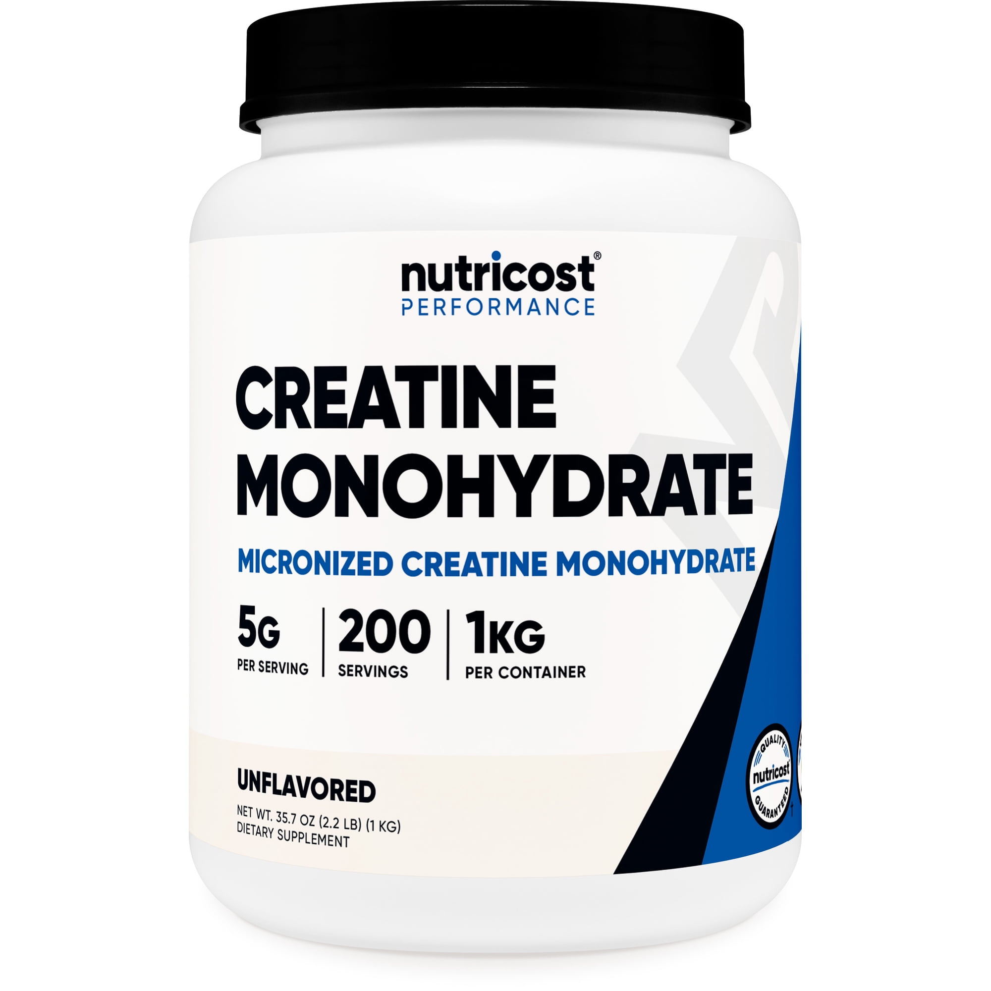 Nutricost Creatine Monohydrate Powder 1 kg (2.2LBS) Supplement- 200 Servings, Unflavored
