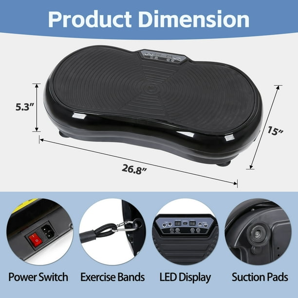 ZENSTYLE Fitness Vibration Massage Machine Massager Whole Full Body Shape  Exercise Machine Black - Walmart Business Supplies