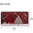 thumbnail image 3 of Christmas Coffee Tree Kitchen Rug, Snowflakes Dark Red Door Mat Bath Rug Home Decor Floor Mat Non-Slip Carpet for Kitchen Living Bedroom 39 x 20 Inch, 3 of 6