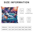 thumbnail image 5 of Sheronv Space Cats Graphic Decorative Throw Pillow Cover Short Plush Material Invisible Zipper Design for Home Couch Living Room Bedroom Sofa Car 1PC 18x18in, 5 of 5