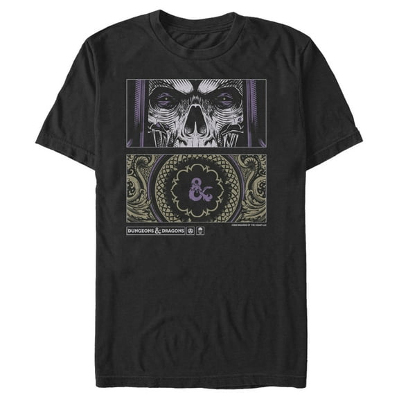 Men's Dungeons & Dragons Undead Lich Panel  Graphic Tee Black Small