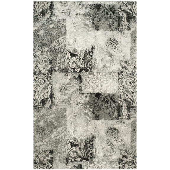 SAFAVIEH Retro Arlo Abstract Area Rug, Cream/Grey, 5' x 8'