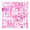 thumbnail image 3 of Idea4wall 4pcs Playful Pink Pop Culture Dynamic Collage of Modern Wall Murals, Removable Self-Adhesive Stick Wallpaper Large Wall Stickers for Home Decorative, 96"x96", 3 of 5