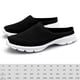 thumbnail image 2 of Zapatos de mulas zapatos planos de punto transpirables malla con puntera cerrada espalda abierta para mujeres y hombres, 2 of 6