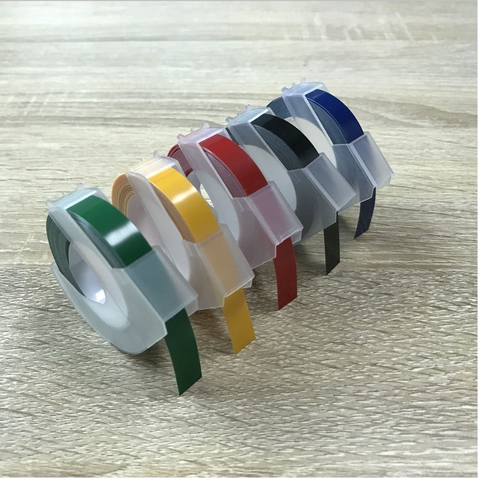 Multi Color Label Maker Embossing Refill Tape 6mm X 3Meters for MOTEX Dymo