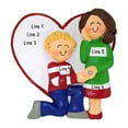 thumbnail image 4 of Ornaments by Elves Personalized Engaged Blonde Male & Brunette Female Christmas Tree Ornaments .25lb, 4 of 10