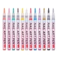 thumbnail image 5 of opvise Nail Art Drawing Pen Rich Colors Fine Tip Quick Drying Press Type Leak-proof DIY Beauty Tools Nail Color Drawing Liner Dotting Pen Pink, 5 of 8