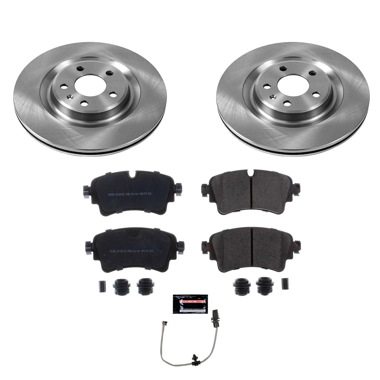 PowerStop Rear Stock Replacement Brake Pad and Rotor Kit Fits: AUDI Select Models KOE8043