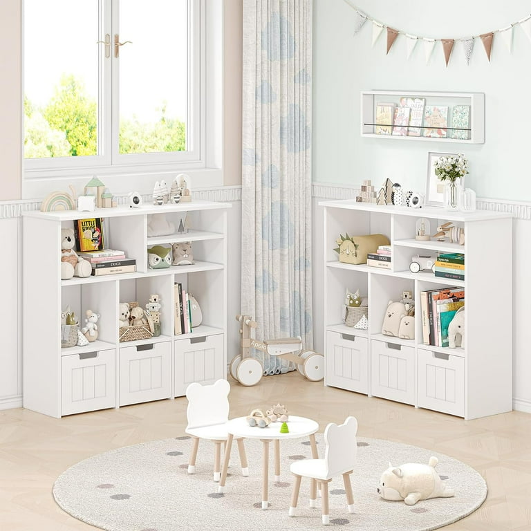 Kids Toy Storage Organizer 3-layer Toy Storage Cabinet