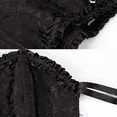thumbnail image 6 of FITVALEN Corset Top Bustier Women's Overbust Satin Floral Lace up Trim Plus Size Bodyshaper, 6 of 7