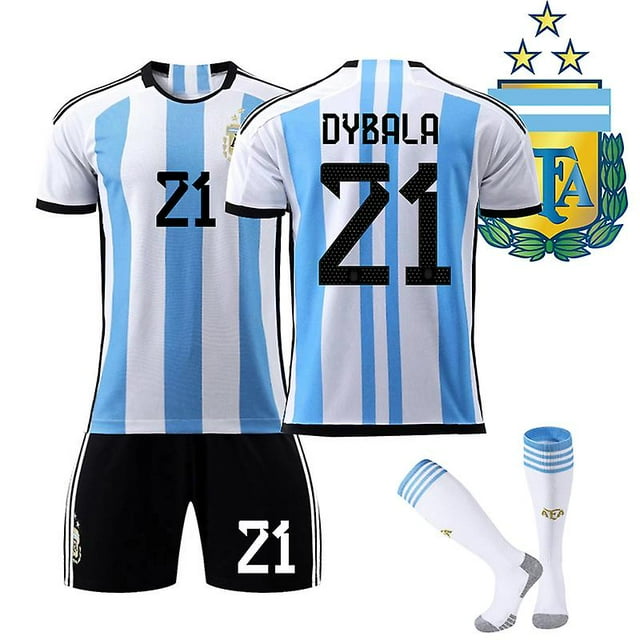 2022 World Cup Argentina Home Jersey Champion Three Stars Edition