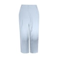 thumbnail image 3 of RUTAYY Women's Pants Comfortable Solid Color High Waist Straight Wide Leg with Pocket Casual Everyday Wear Trendy Vibrant Trousers, 3 of 5