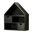 thumbnail image 2 of Elegante vitrina rústica de madera, exhibición de colección decorativa para figuras, Negro, 2 of 7