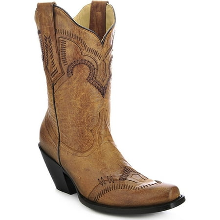 Corral - CORRAL Women's Short Cowgirl Boot Square Toe Tan 10 M US ...