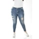 thumbnail image 1 of Jeans skinny con detalles desgarrados /Tallas Extras, 189 (Azul medio) azul 40, 1 of 6