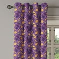 thumbnail image 2 of Ambesonne Eggplant Grommet Curtain, Retro Realistic Dotted, 50" x 84", Purple Orange, 2 of 6