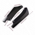 thumbnail image 2 of Car Universal Black Rear Bumper Lip Diffuser Splitter Canard Protector Sport, 2 of 9