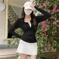 thumbnail image 4 of Miqool Women's Athletic Running Yoga Jacket UPF 50+ Sun Protection Zip Up Cropped Jackets Slim Fit Long Sleeve Workout Cooling Shirts, 4 of 6