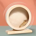 thumbnail image 2 of Wooden Hamster Wheel Quiet Wood Hamster Wheel Toy, Small Animal Activity Accessory for Rodents Like Mice and Chinchillas, Large, 2 of 5
