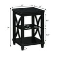 thumbnail image 5 of Convenience Concepts Florence 24" x 16" End Table with Shelves, Black, 5 of 8