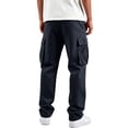 thumbnail image 6 of Men's Heavyweight Cargo Sweatpants Fleece Joggers with Pockets Elastic Waist Casual Athletic Lounge Pants Navy 2XL, 6 of 8