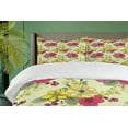 thumbnail image 4 of Ambesonne Floral Duvet Cover Sets, Naive Nature Flowers Art, 2-Queen, Pastel Green Multicolor, 4 of 7