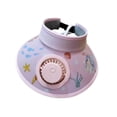 thumbnail image 2 of Rushawy Kids Sun Visor Hat with Fan Breathable Empty Hat for Child Vocations Pink, 2 of 9