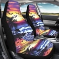 thumbnail image 3 of POLERO Comfort Car Seat Cover for SUV, Easy to Install Stretchy Front Seat Cover Polyester Full Set of 2, Ocean Sunset Beach, 3 of 7